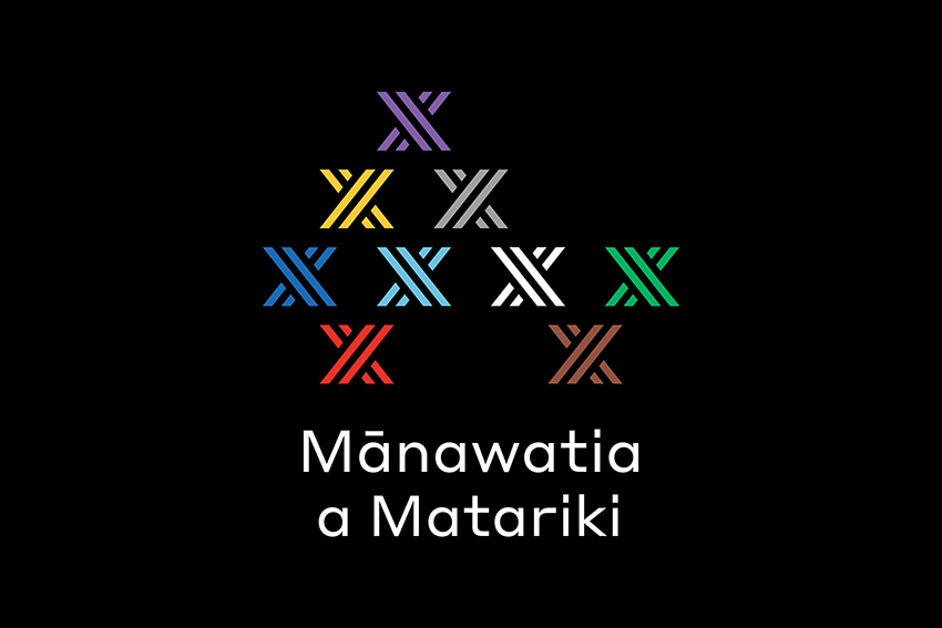 9 stars above the words Mānawatia a Matariki
