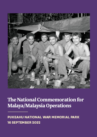 Cover of Malaya / Malaysia operations commemoration booklet from 2022