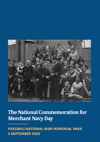 Cover of Merchant Navy Day commemoration booklet for 2022