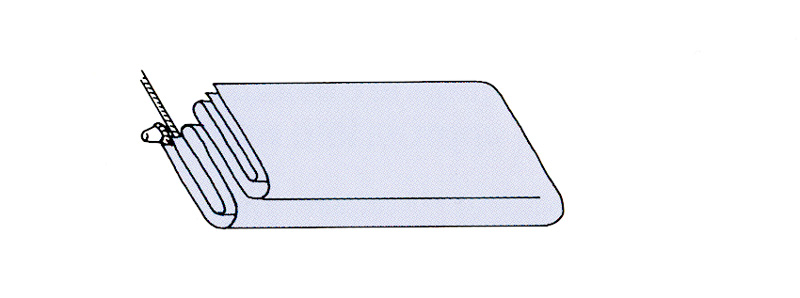Illustration of the ends of Flag being brought together