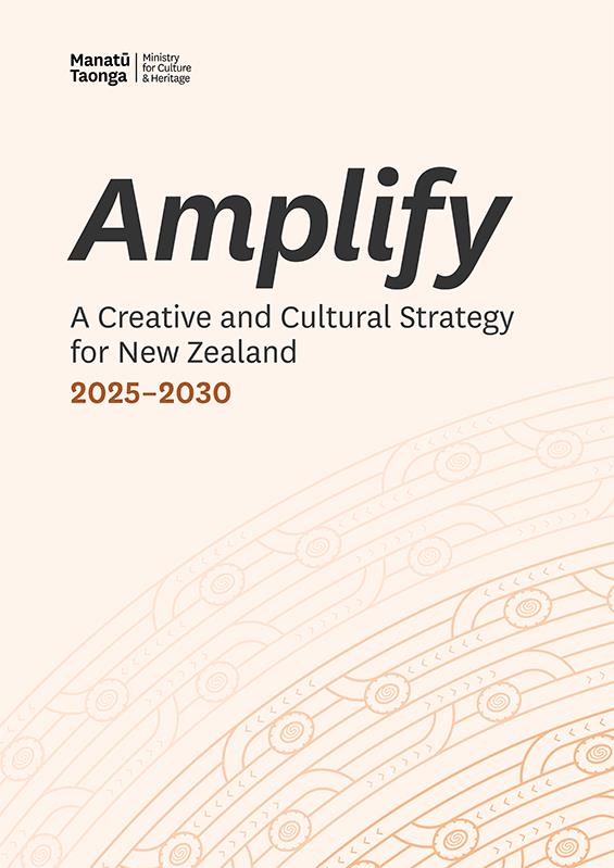 Orange cover with the word Amplify in large lettering