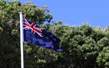 New Zealand flag flying